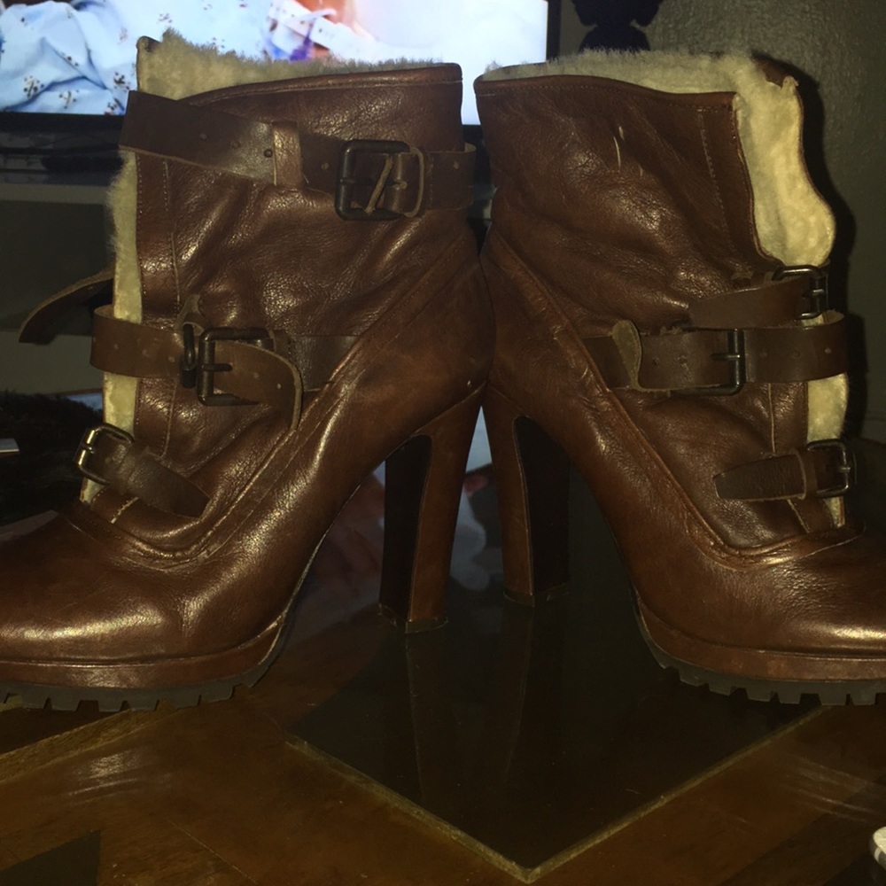 Dolce. VIta dark brown leather boots